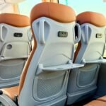 35 seater luxury bus back side seats view