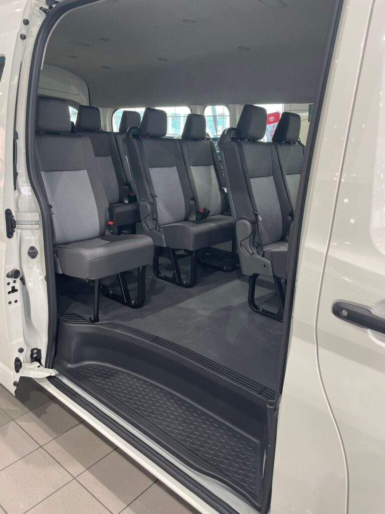 12 seater toyota van inside view