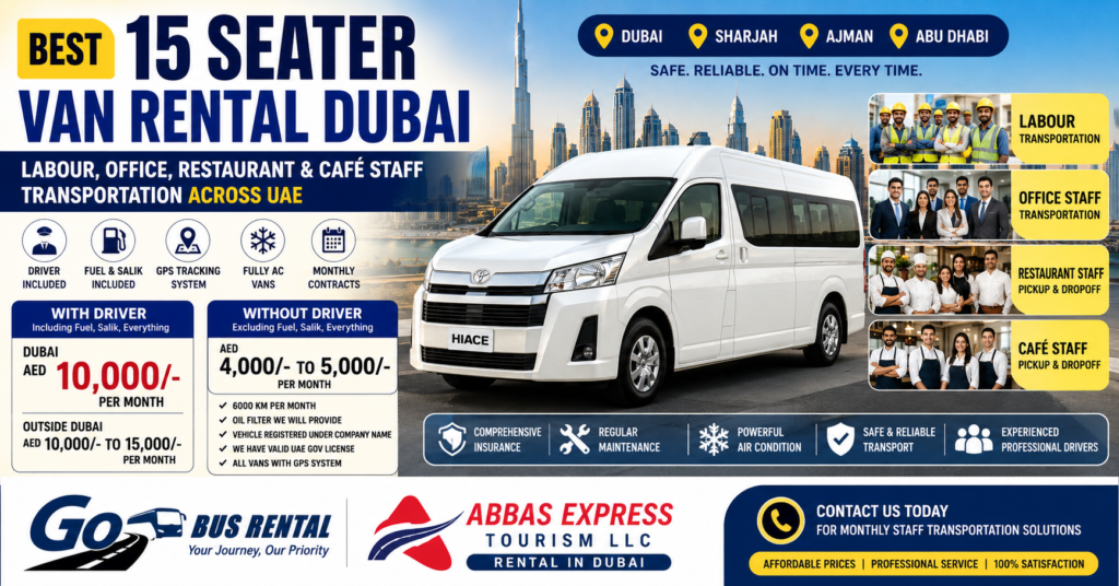 15 Seater Van Rental Dubai