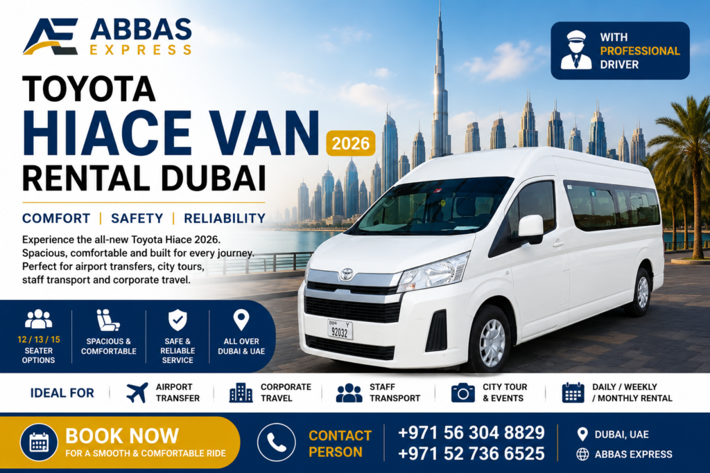 Toyota Hiace Van Rental with Abbas Express Rental