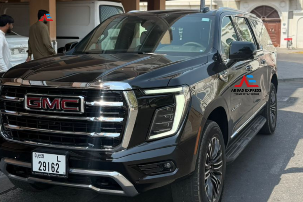 GMC 7 seater car abbas rental