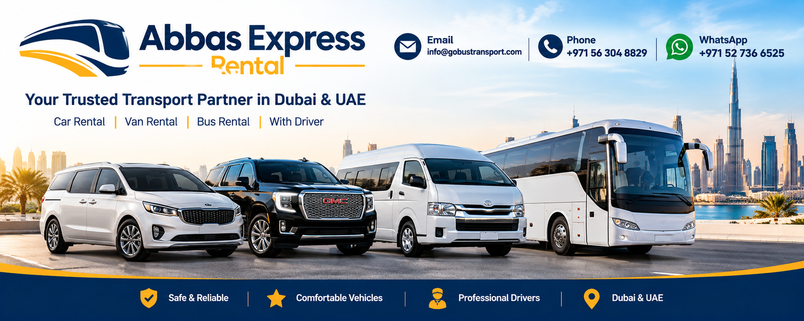 Abbas Rental 7 seater to 52 Seater