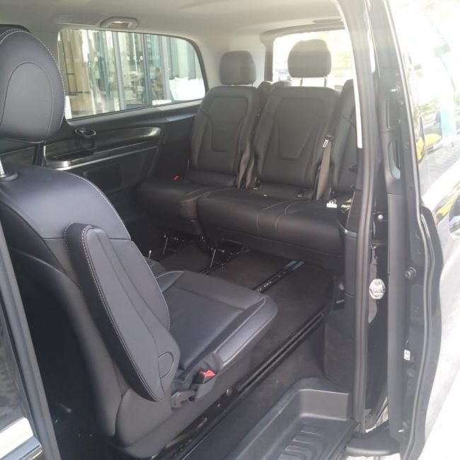 Mercedes V Class rear passenger seats and cabin